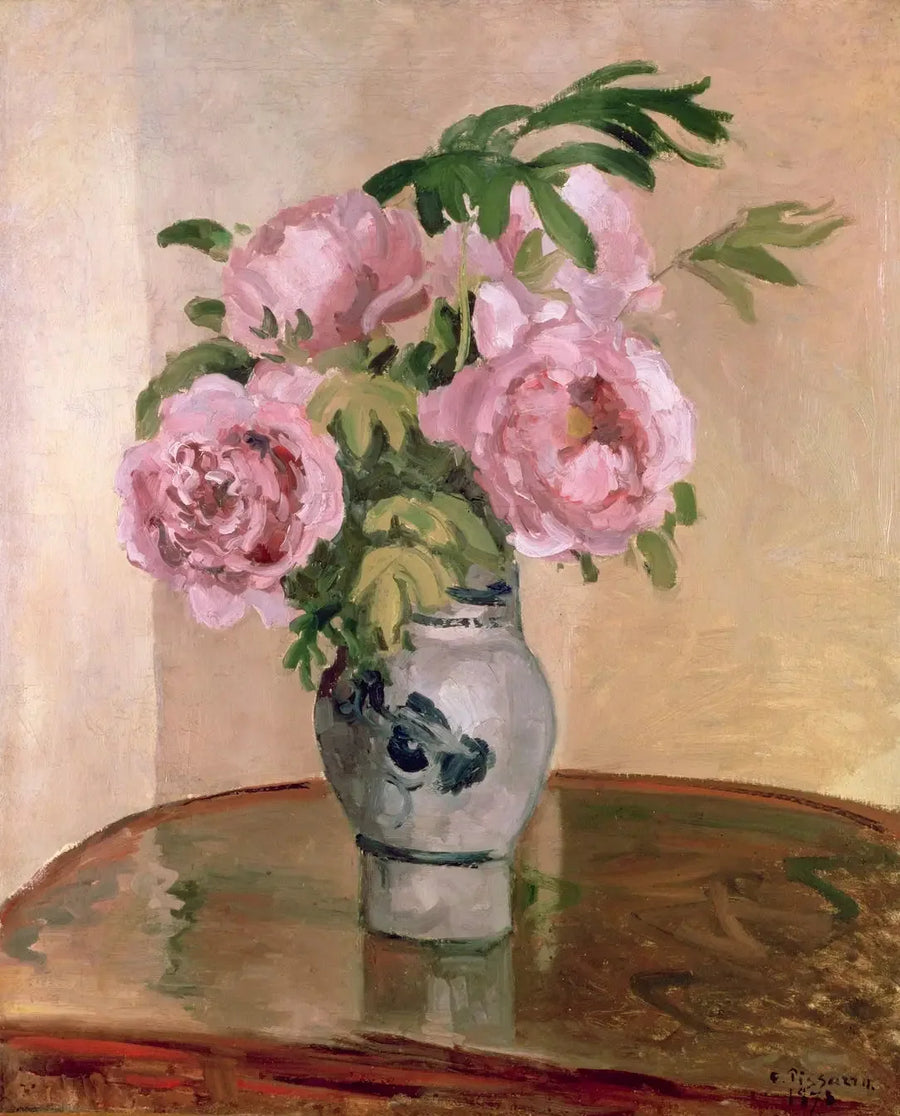Ramo de peonías rosas - Camille Pissarro