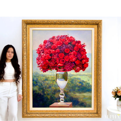 Bouquet de Rose | 100 x 130 cm Reproductions de tableaux à la peinture à l’huile