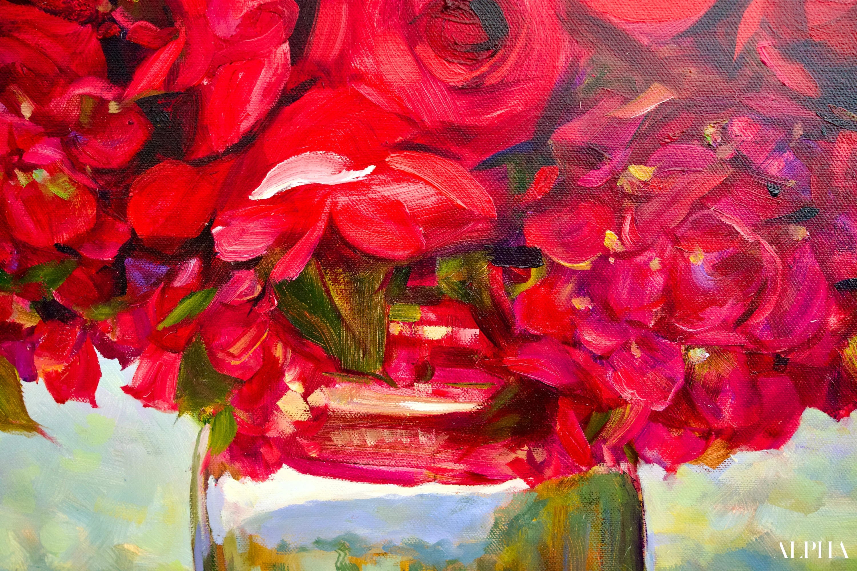 Bouquet de Rose | 100 x 130 cm Reproductions de tableaux à la peinture à l’huile