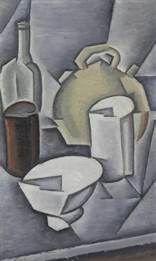 Botella y jarra - Juan Gris