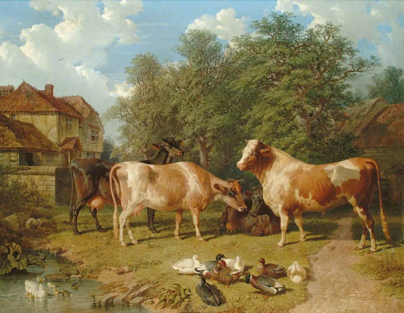 Bovinos y patos - John Frederick Herring, Sr.