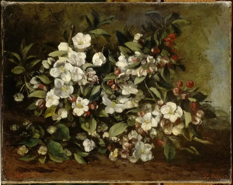 Rama de manzano en flor - Gustave Courbet