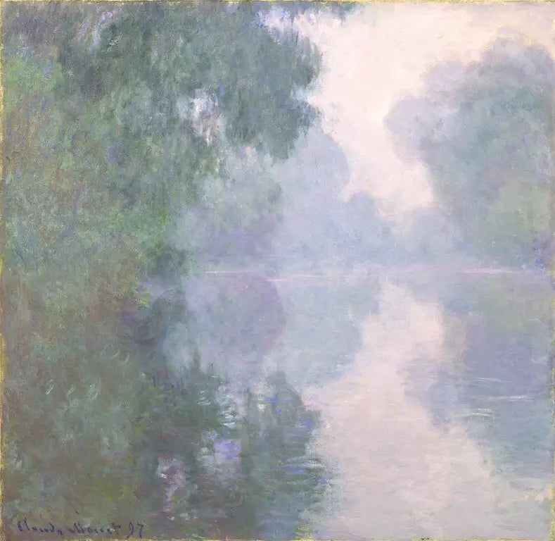 Brazo del Sena en Giverny, nieblas matutinas - Claude Monet
