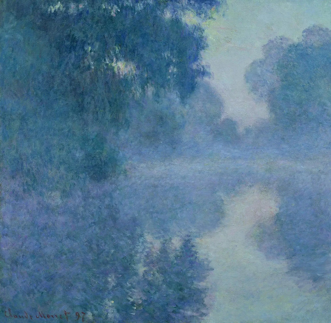 Brazo del Sena cerca de Giverny, sol naciente - Claude Monet