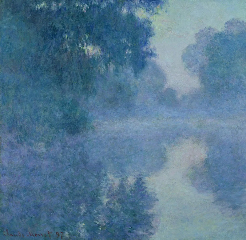 Brazo del Sena cerca de Giverny, sol naciente - Claude Monet