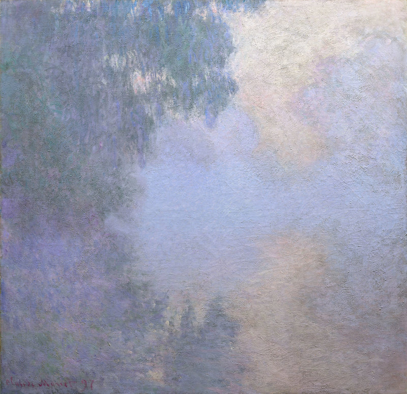 Bras de Seine cerca de Giverny, niebla, Chicago W1475 - Claude Monet