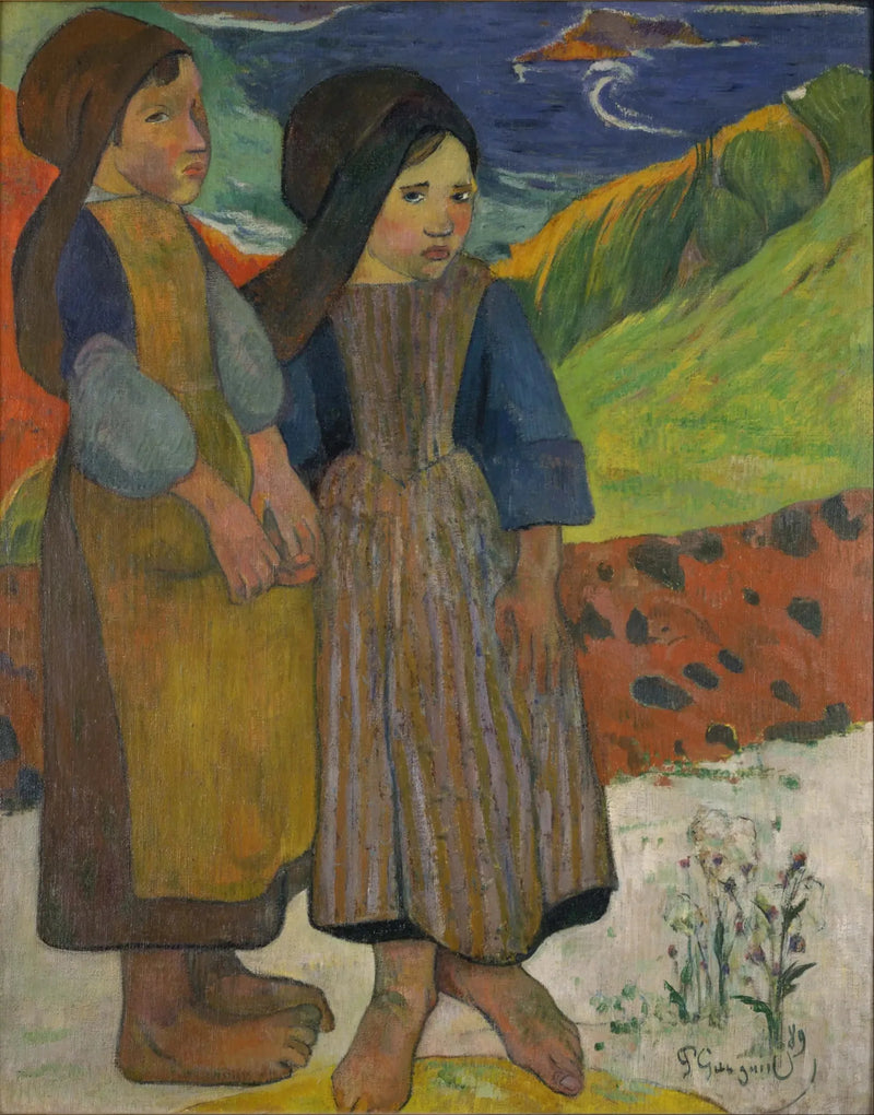 Bretonas cerca del mar - Paul Gauguin