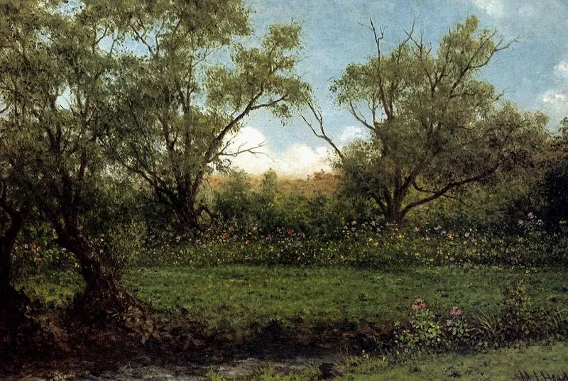 Brookside (Asters en un campo) - Martin Johnson Heade