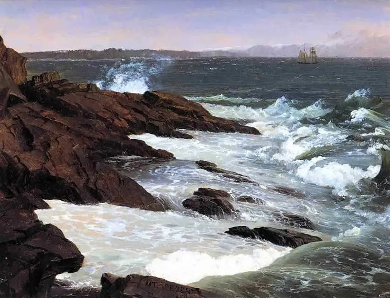 Niebla en alta mar cerca de Mont Désert - Frederic Edwin Church