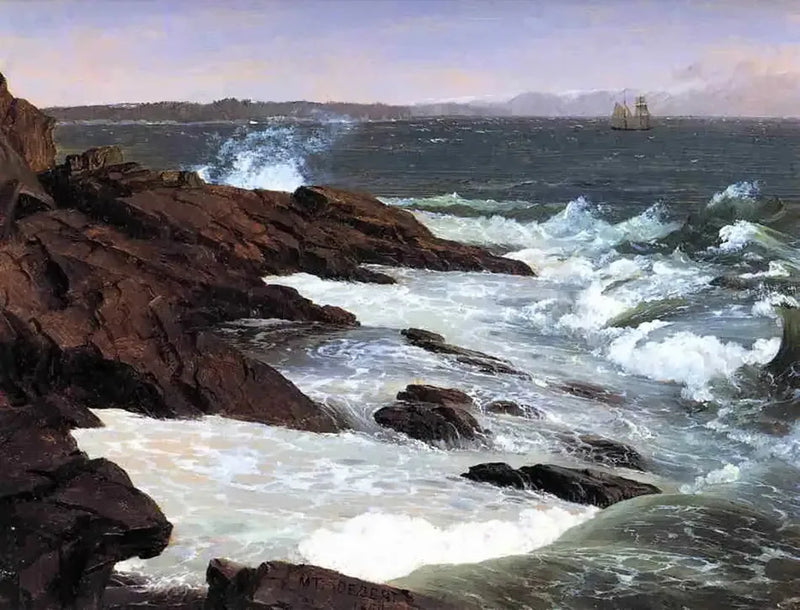 Niebla en alta mar cerca de Mont Désert - Frederic Edwin Church