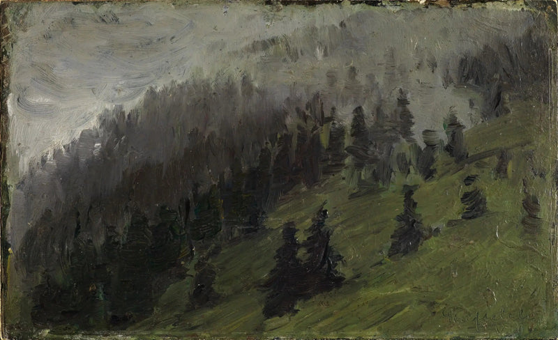 Niebla entre los abetos - Franz Marc