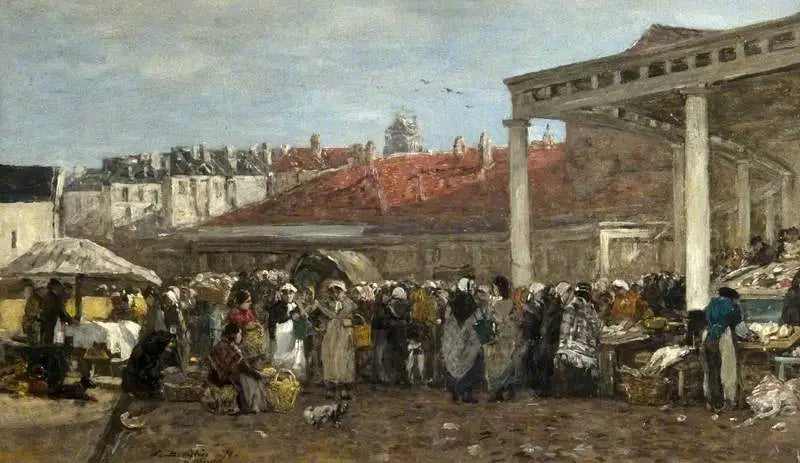 Bruselas, el Viejo Mercado de Pescados - Eugène Boudin