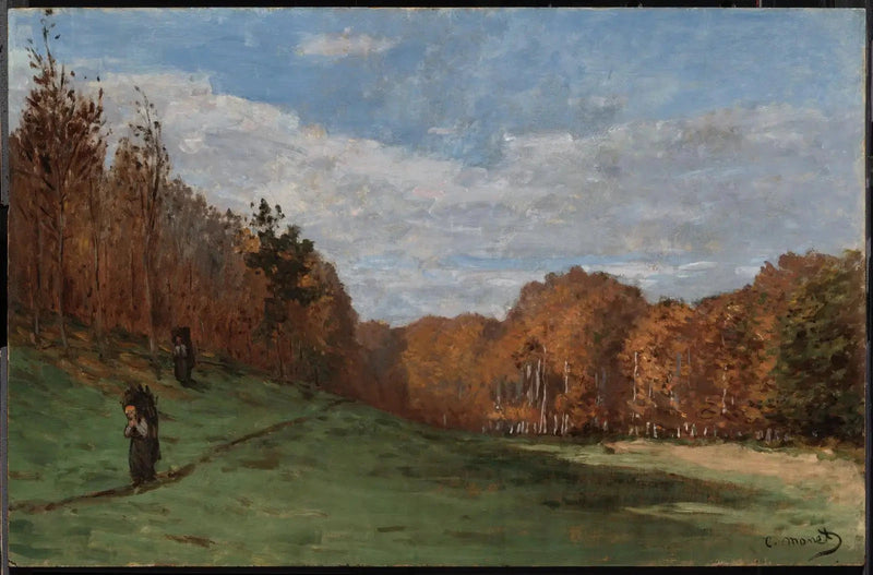 Los leñadores al borde del bosque W18 - Claude Monet