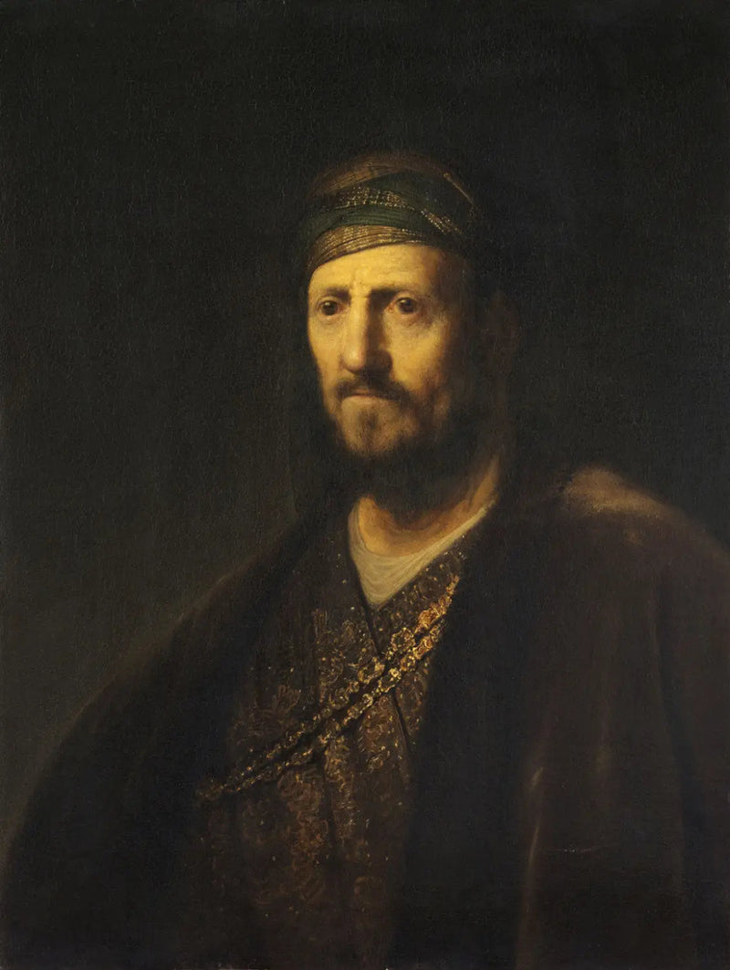 Busto de hombre con traje oriental - Rembrandt