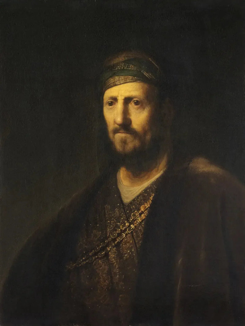 Busto de hombre con traje oriental - Rembrandt