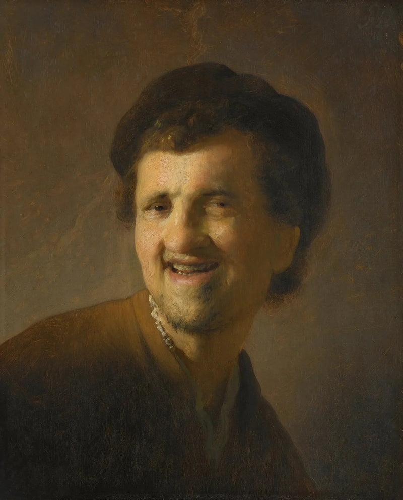 Busto de un joven hombre risueño - Rembrandt