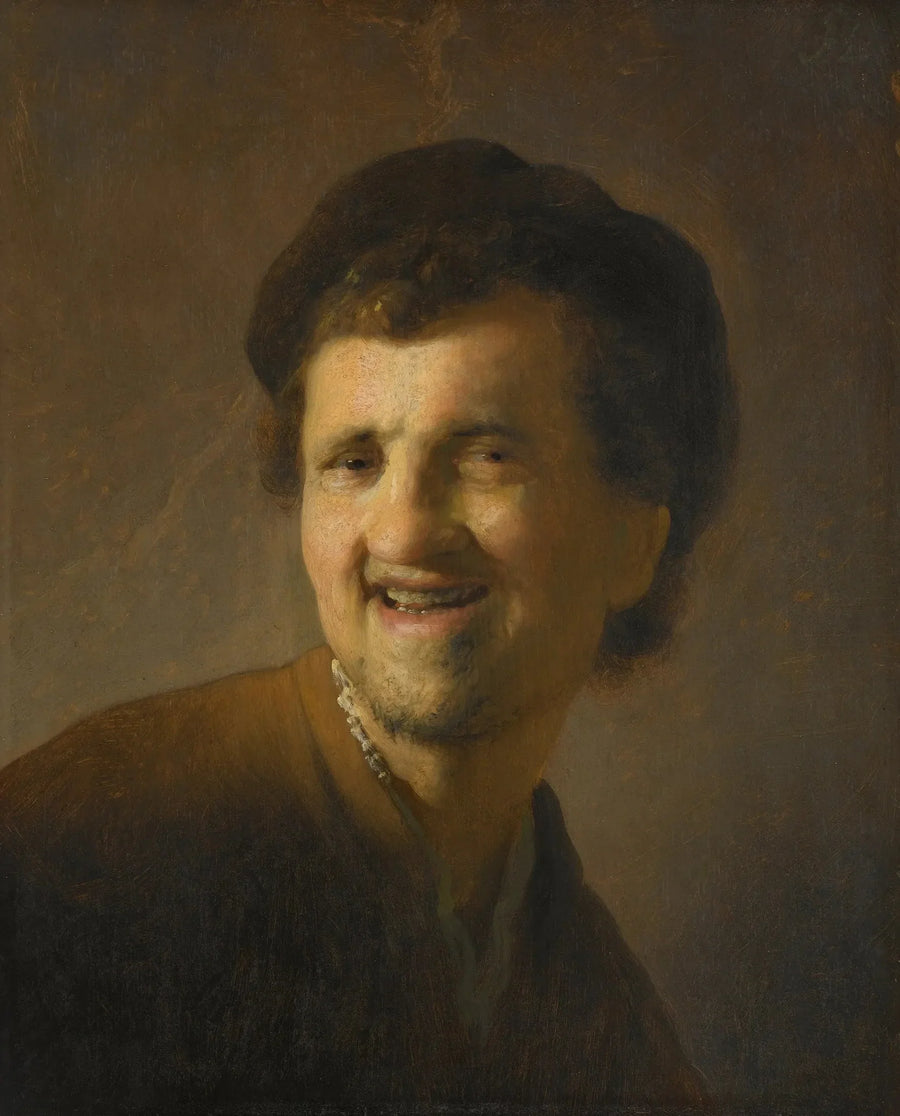 Busto de un joven hombre risueño - Rembrandt