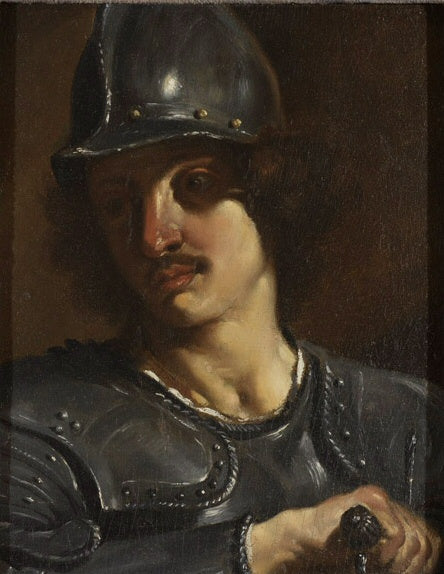 Busto de un soldado en armadura - Guercino