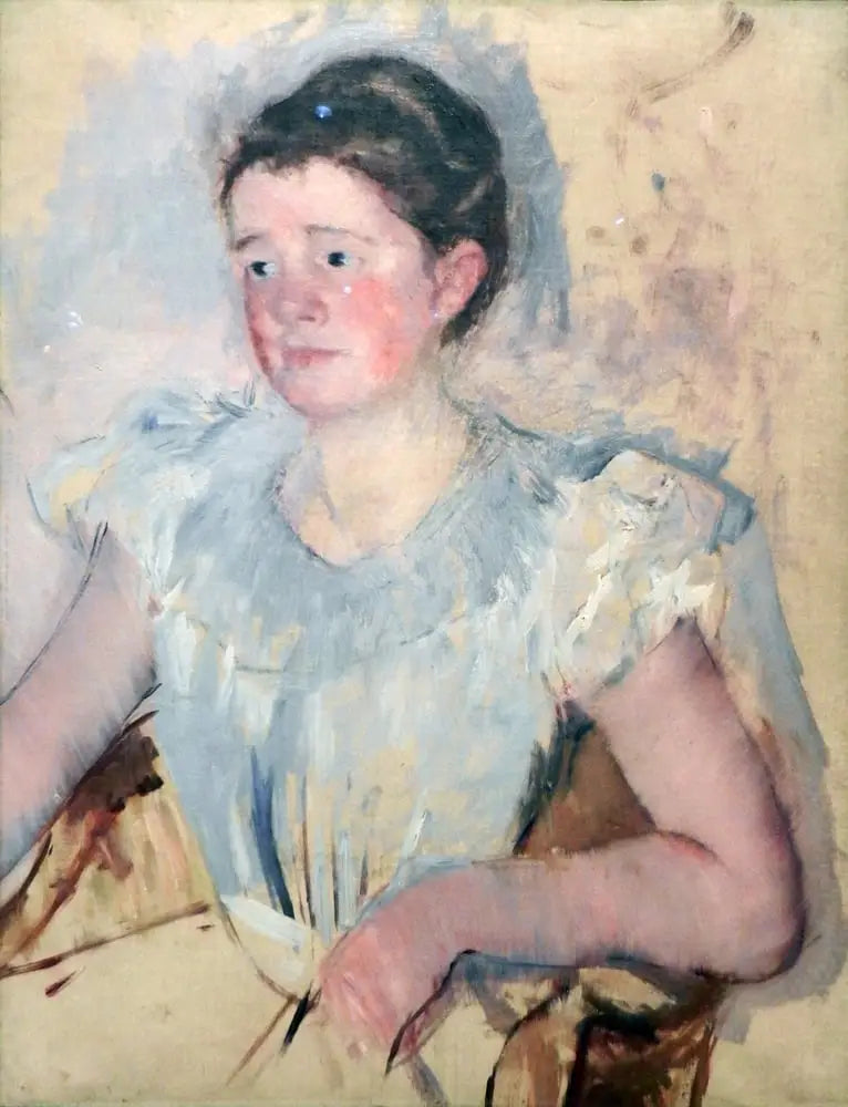 Busto de mujer con corsé blanco - Mary Cassatt