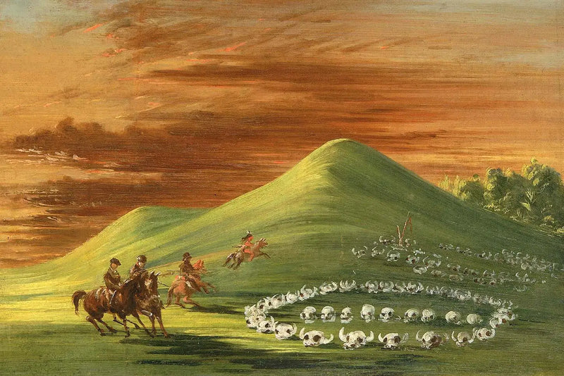 Colina de la Muerte, cementerio sioux, Alto Misisipi - George Catlin