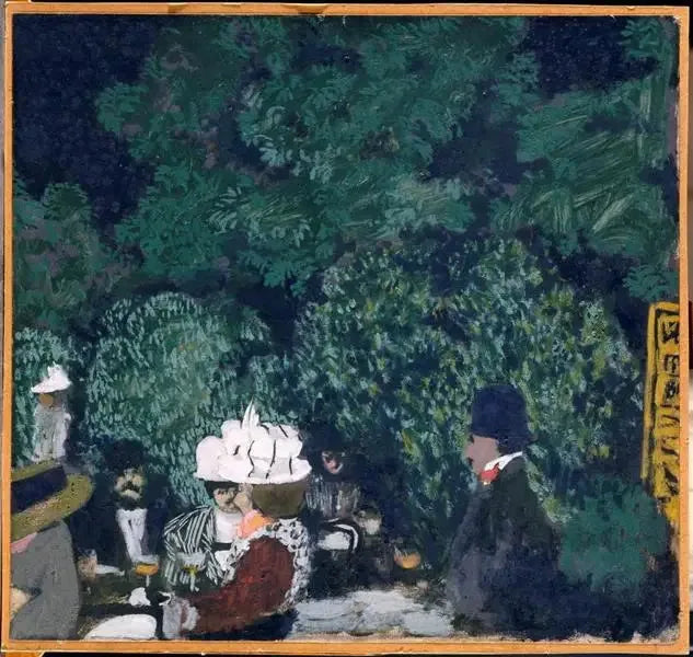 Café en el bosque de Boulogne - Édouard Vuillard