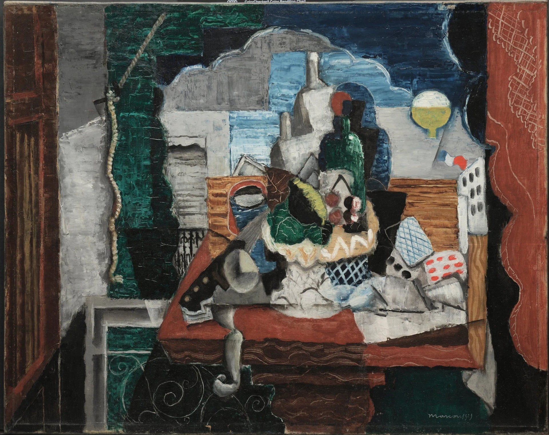 Café de nuit - Louis Marcoussis image 1 tableau peint à l’huile sur toile
