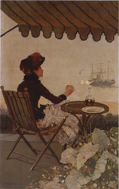 Café en la orilla del mar - Jean Béraud
