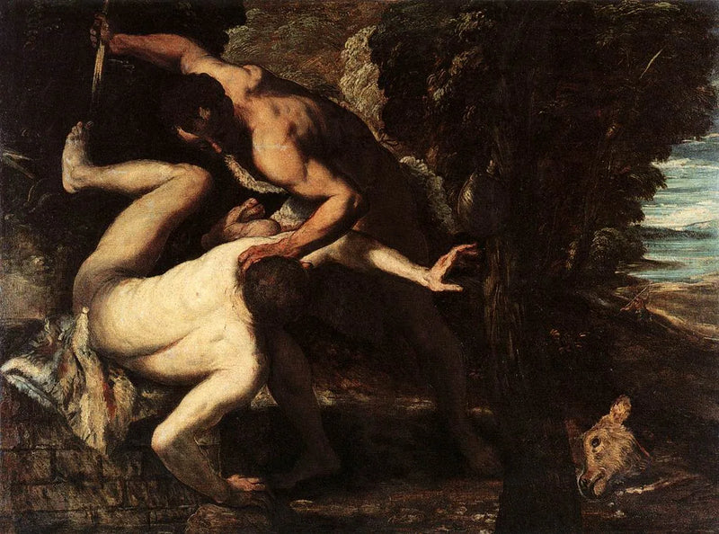 Caín matando a Abel (El Tiziano) - Jacopo Tintoretto