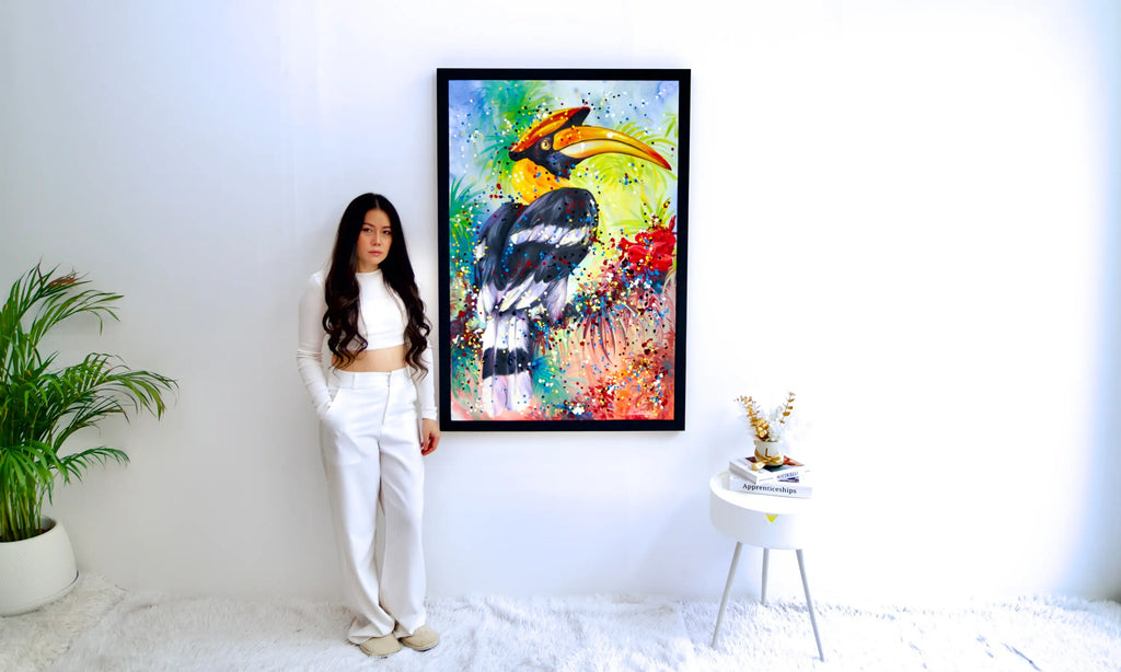 Hornbill Pop Art - Banlay | 80 X 120 cm Reproductions de tableaux à la peinture à l’huile