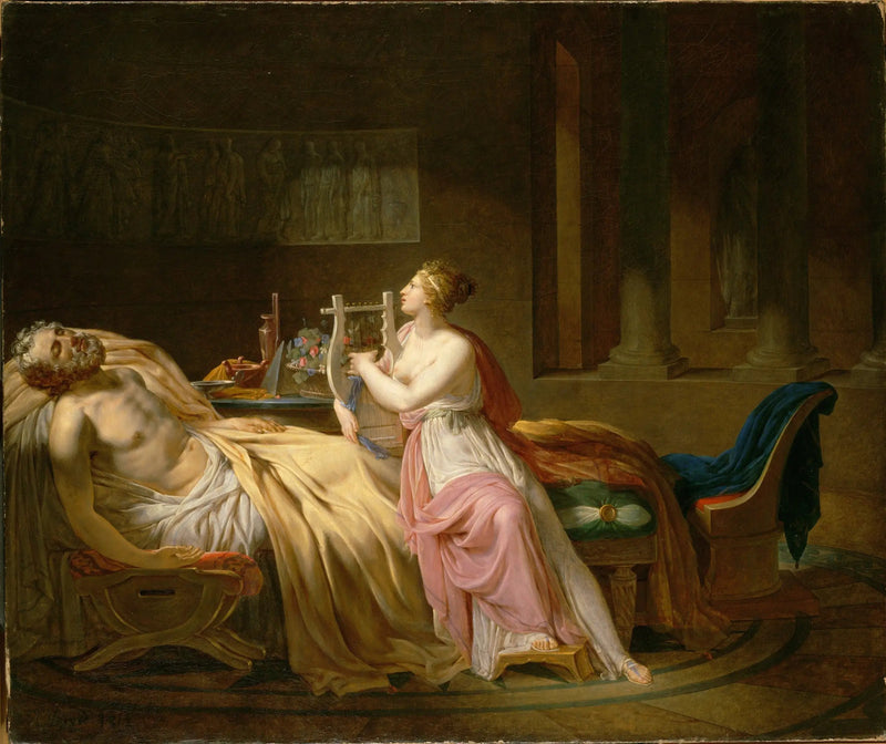 Calíope llorando a Homero - Jacques-Louis David