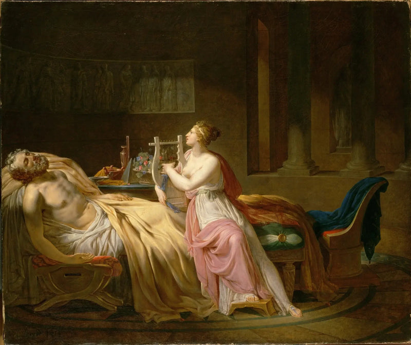 Calíope llorando a Homero - Jacques-Louis David