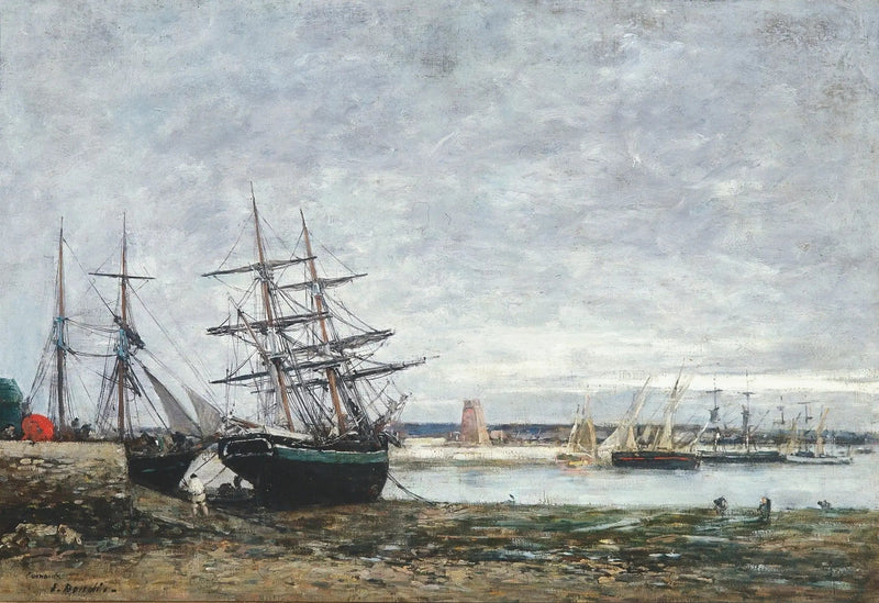 Camaret, marea baja en la rada - Eugène Boudin