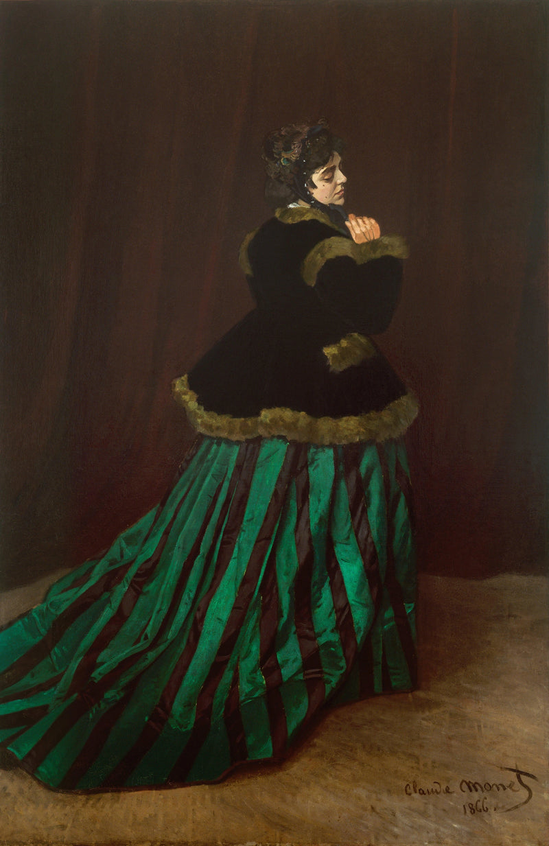 Camille o La mujer del vestido verde W65 - Claude Monet
