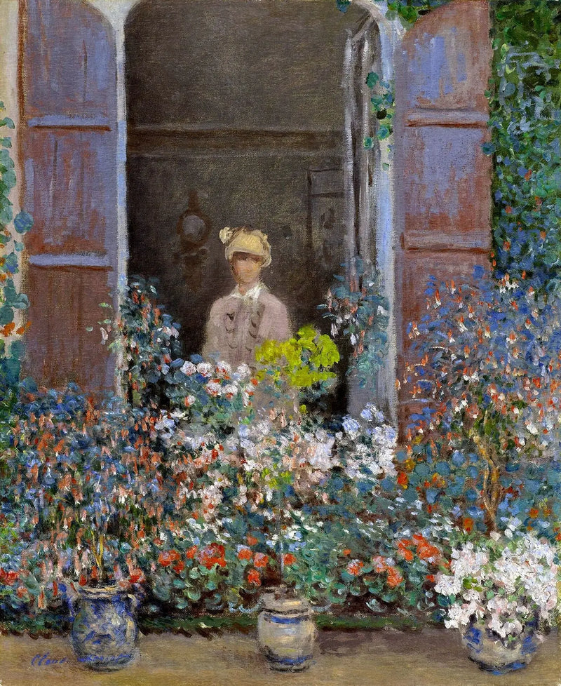 Camille Monet en la ventana - Claude Monet