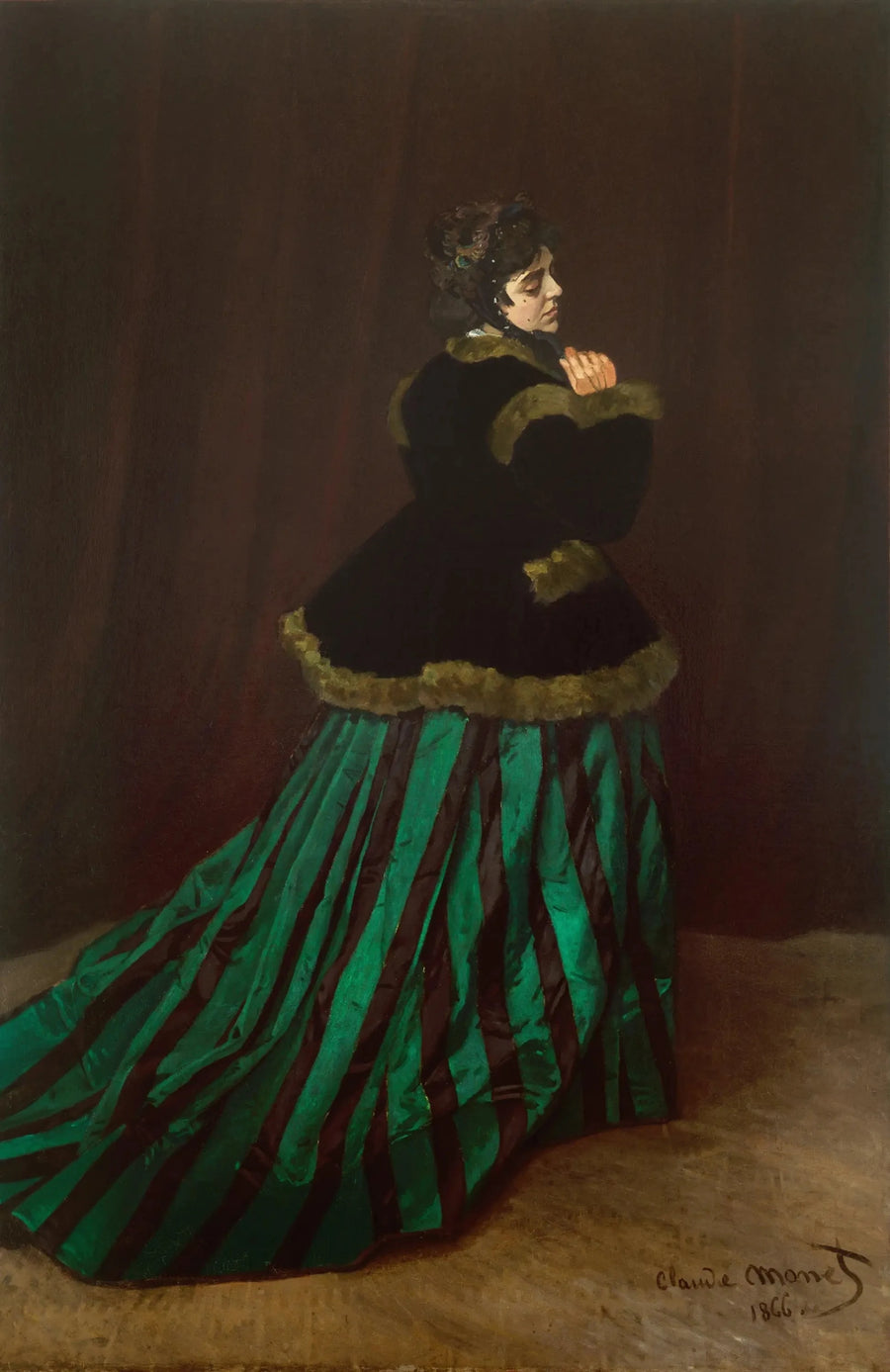 Camille o La mujer del vestido verde W65 - Claude Monet