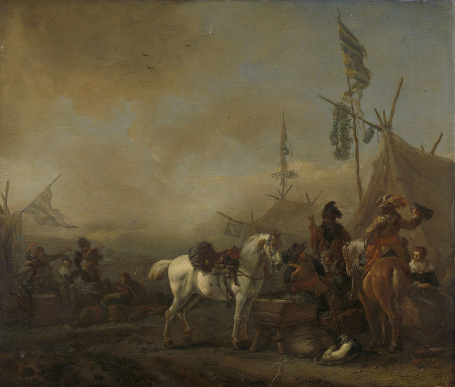 Un camp militaire - Philips Wouwerman