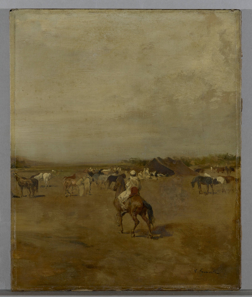 Campement arabe - Eugène Fromentin image 1 reproduction de peinture à l’huile