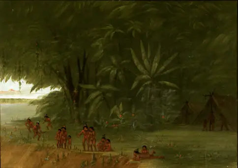 Campamento de Mauhees - George Catlin