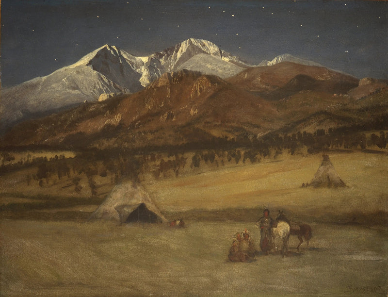 Campamento indio - Noche - Albert Bierstadt