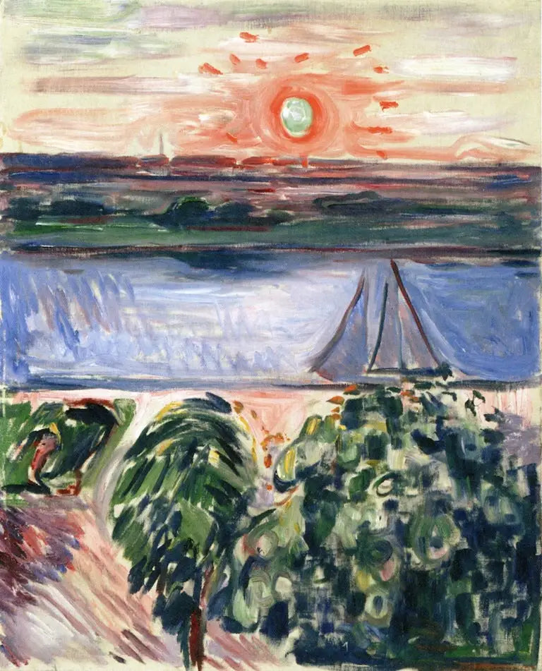 canal al atardecer - Edvard Munch