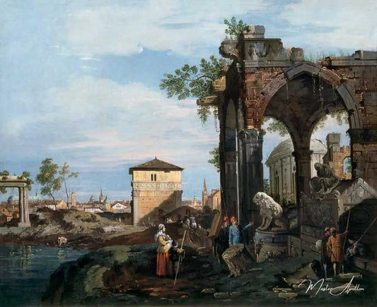 Canaletto, Caprice et ruines classiques - Giovanni Antonio Canal - Reproductions de tableaux et peintures haut de gamme