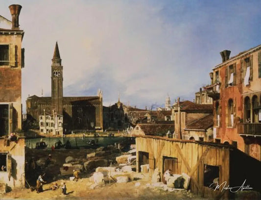 Canaletto, Église et Scuola della Carit - Giovanni Antonio Canal - Reproductions de tableaux et peintures haut de gamme