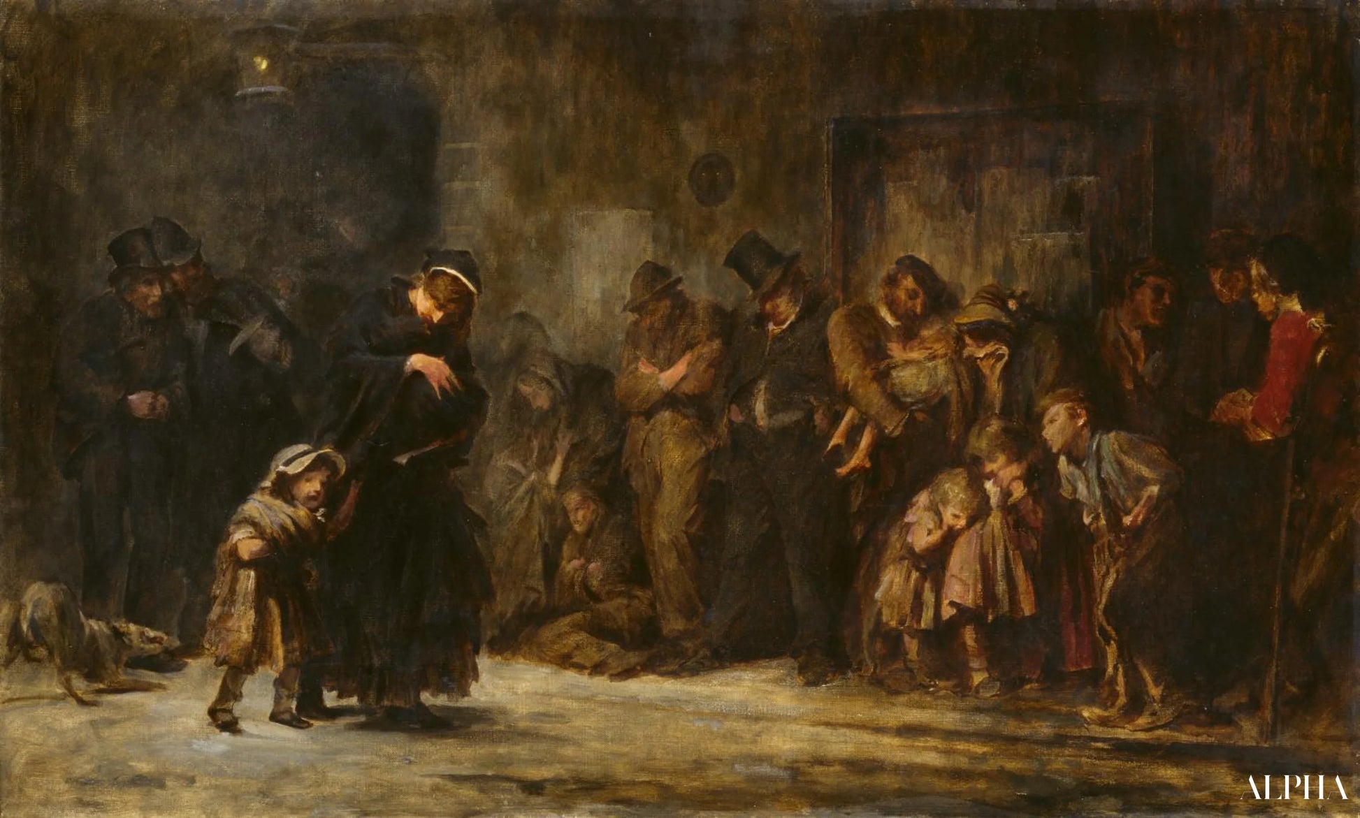 Candidats à l'admission dans un service occasionnel - Luke Fildes - Reproductions de tableaux et peintures haut de gamme