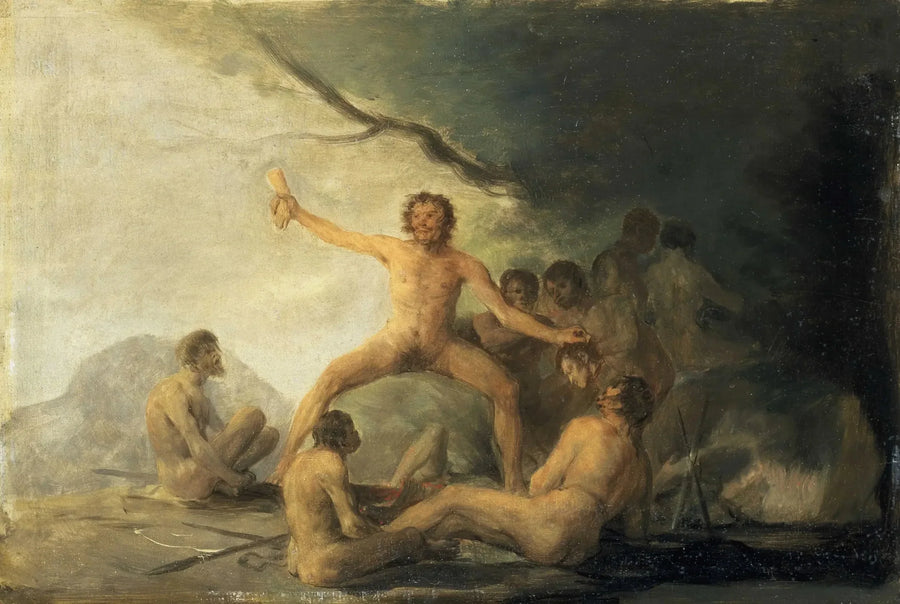Caníbales contemplando restos humanos - Francisco de Goya