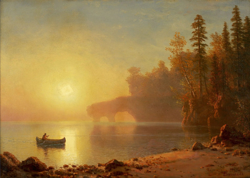 Canoa india - Albert Bierstadt