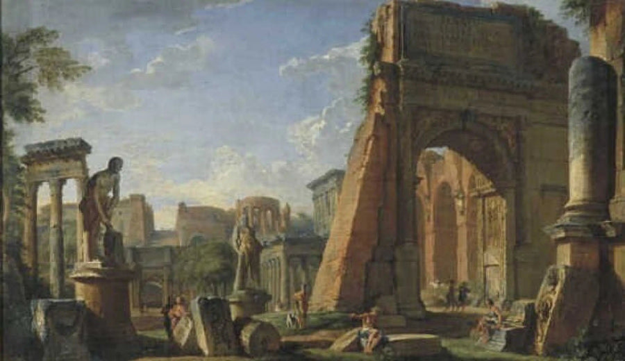 Capricho con motivos del Foro Romano - Giovanni Paolo Panini
