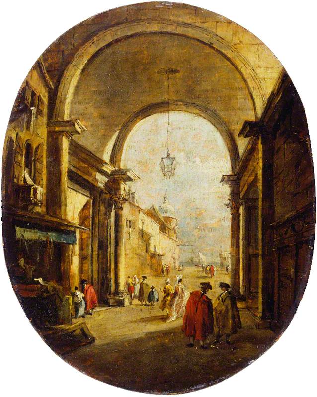 Capricho con el Arco de la Torre dell'Orologio - Francesco Guardi