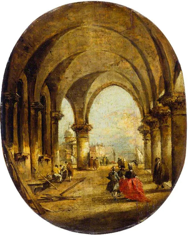 Capricho con el arco del Palacio de los Doges y San Giorgio Maggiore - Francesco Guardi