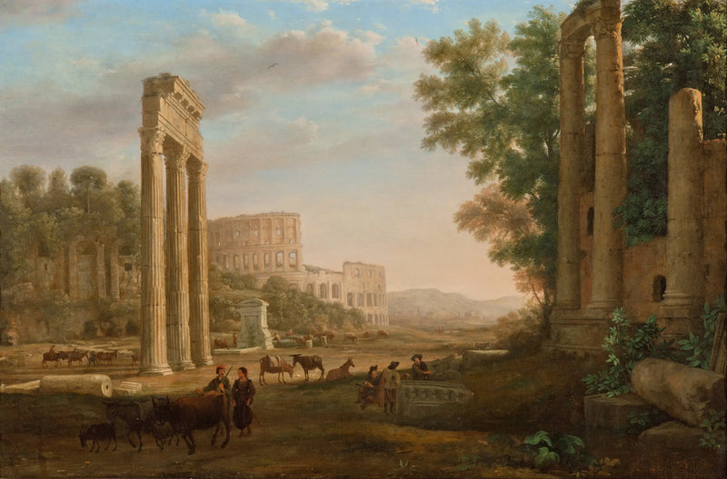 Capricho con las ruinas del Foro romano - Claude Lorrain