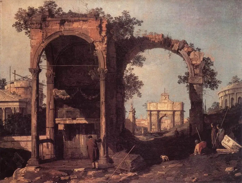 Capricho con ruinas y edificios clásicos - Canaletto